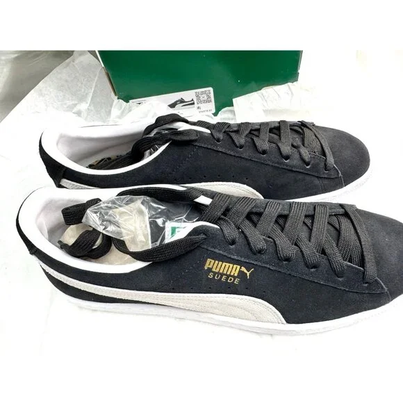 Puma Suede Classic Sneakers Black/White Size 12 US Mens‎ - Picture 3 of 9